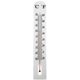 Buri Jumbo Gartenthermometer Weiß 6,5 x 40