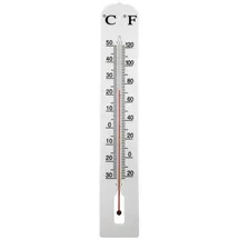 Buri Jumbo Gartenthermometer Weiß 6,5 x 40
