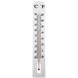 Buri Jumbo Gartenthermometer Weiß 6,5 x 40