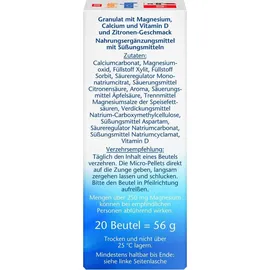 Doppelherz Aktiv Magnesium + Calcium + D3 Direct Pellets 20 St.