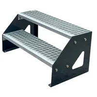 Kaminbau Mierzwa Treppe Freistehend 2 Stufen 38 cm Edelstahl/Stahl
