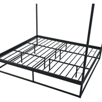 [en.casa] Bett, Kristianstad mit Matratze 180x200 cm Schwarz