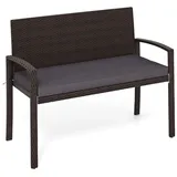 Costway Gartenbank 110 x 56 x 84 cm Braun/Grau