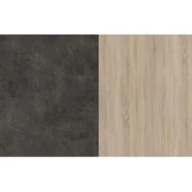 Parisot Meuble Küchenbuffet Eiche Dunkelgrau, Holz, 100x186x45 cm, Küchen,