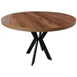 JV Möbel Küchentisch Ø 105 cm braun