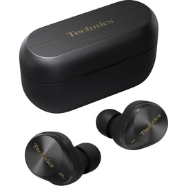 Technics EAH-AZ80E-K kabellose Ohrhörer mit Noise Cancelling, Multipoint Bluetooth 3 Geräte, bequemer In-Ear-Ohrhörer, Kabelloses Laden, Schwarz