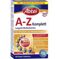 Abtei A-Z Komplett Langzeit-Multivitamine Tabletten 40 St.