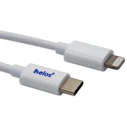 Helos USB-C zu Lightning-Kabel, MFI-zertifiziert, 1,0m, weiß