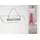Mendler Wandschild Welcome, Dekoschild Holzschild, Shabby-Look 10x43x1cm ~ weiß