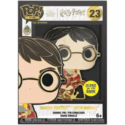 Funko - POP! - Harry Potter - Pin Harry Potter With Broom (Glow)