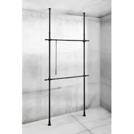 Wenko Teleskop-Garderobensystem Herkules Basic Schwarz