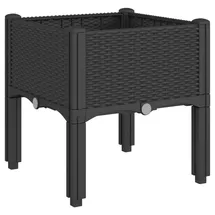 vidaXL Pflanzkasten mit Beinen 40 x 40 x 42 cm Schwarz