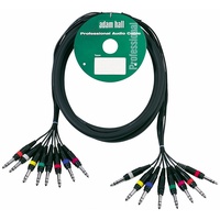 Adam Hall Cables KMCO3PPM38 Multicore Kabel 8 x 6,3 mm Klinke stereo auf 8 x 6,3 mm Klinke stereo 3 m