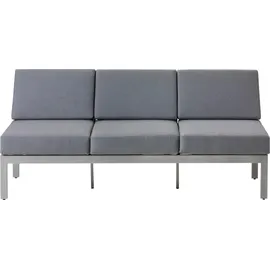 Dehner Chicago Loungebank 3-Sitzer grau/silber