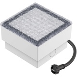 ledscom.de LED Pflasterstein Bodeneinbauleuchte GORGON für außen, IP67, eckig, 10 x 10cm, warmweiß