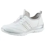 Rieker Damen, Slipper, schwanenweiss, Damen:42 EU - weiß - 42
