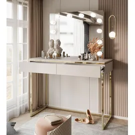 lookway SCHMINKTISCH AURORA GOLD ELITE in Kaschmir mit Spiegel