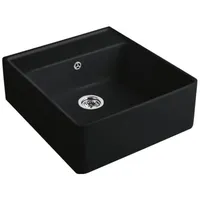 Villeroy & Boch Spülstein Einzelbecken ebony + Excenterbetätigung