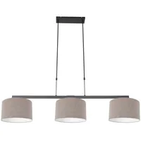Steinhauer Hängeleuchte Esszimmerlampe Pendelleuchte schwarz 3-Flammig Küchenlampe braun
