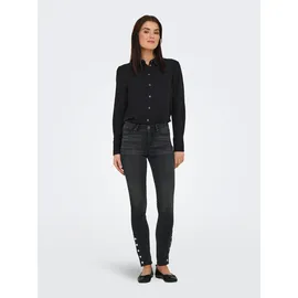 Jdy Hemdbluse JDYSAY L/S LINEN LOOSE SHIRT Schwarz L