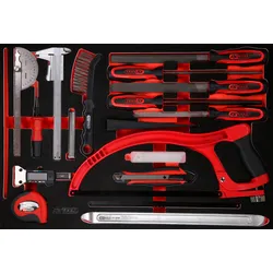 KS Tools Messwerkzeuge- - und Feilen-Satz in Schuamstoffeinlage, 28-tlg - 811.0028