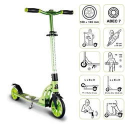 SIX DEGREES Aluminium Scooter Junior 180/145 mm grün