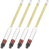 Aiwjeakh 4 Stück Hydrometer Alkohol Kit, Alkoholmeter Set für die Destillation Von Alkohol 0-200 Proof & 0-100 Tralle, Spezifisches Gewicht Hydrometer