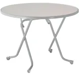 BEST Freizeitmöbel Primo Klapptisch Ø 100 x 70 cm silber