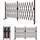 Mendler Absperrgitter 52-400 x 104 cm Braun/Metall