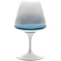 vente-unique Stuhl Xafy Türkisblau Weiß 49 cm,