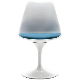 vente-unique Stuhl Xafy Türkisblau Weiß 49 cm,