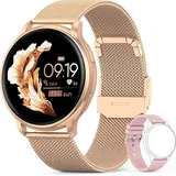 Smartwatch, Smartwatch Damen, 1.32" HD Fitness Tracker, Touchscreen Armbanduhr mit Bluetooth Anruf, IP67 Wasserdicht, mit Schlafmonitor Pulsuhr Blu...