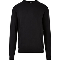 URBAN CLASSICS Rundhalspullover Knitted Crewneck Sweater schwarz M
