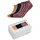 s.Oliver Hygge Sneakersocken 3er Pack Orange/Rot/Schwarz/Weiß 39-42