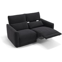 Sofanella 2-Sitzer Stoff Gala, Relaxsofa, Designsofa, Designer Couch, Italienisches Sofa, 2er Sofa schwarz