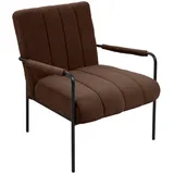 Svita Loungesessel KYLE Bouclé 70 x 80 x 75 cm Braun