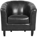 Hti-Living Cocktailsessel Kunstleder 70 x 77 x 65 cm Schwarz
