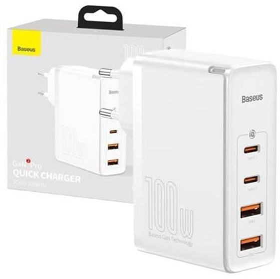 Travel Charger GaN2 Pro Quick 2x USB + 2x USB-C 100W EU (white)