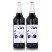 Monin Sirup Veilchen 1L - Cocktails Milchshakes Kaffeesirup (2er Pack)