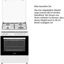 Oranier STK557 Gas Kombi Standherd Weiß