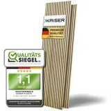 KAISER plastic® Akustikpaneele | Farbe: Eiche | Wandpaneele in verschiedenen Formaten | Deko Wohnzimmer | Wanddeko in Holz | Akustik Paneele Wand | Lamellenwand (270 x 60 cm - 4STK.)