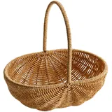 Pastoralist Wicker Picknickkorb mit Griffen, 11x8x11in natürlicher großer Weidenkorb leerer Korb billige Ostereier Süßigkeiten Aufbewahrung Weinkorb für Spielzeug, Blume, Hochzeitsgeschenke Medium
