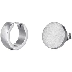 Ohrring-Set FIRETTI "Multipack Schmuck Geschenk Edelstahl Ohrschmuck Ohrringe Ice", silber (edelstahlfarben), Ohrringe, Damen, Edelstahl