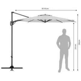 Doppler Life Side Ø 310 cm Schwarz