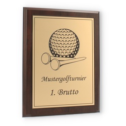 Holztafel Arturo gold 22,9x17,8cm