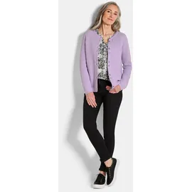 GOLDNER Strickjacke Cardigan aus Baumwolle lila 22