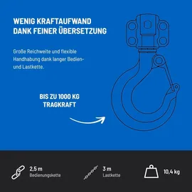 Güde Flaschenzug Metall 3 m silber