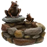 BIRENDY Zimmerbrunnen mit LED Leuchten, 33cm hoch, Springbrunnen für