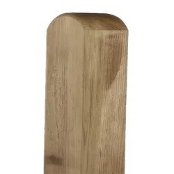 Zaunpfosten 9 x 9 x 95 cm - Pfosten aus Kiefer, druckimprägniert - Rundkopf Holzpfahl - Zaunpfahl ideal für Garten & Sichtschutzzäune