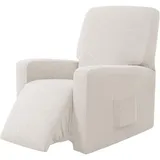 Elastischer Sesselbezug, Ohrensesselbezug, Weicher Polyester-stoffschutz Für Stuhl, Sofa (weiß)